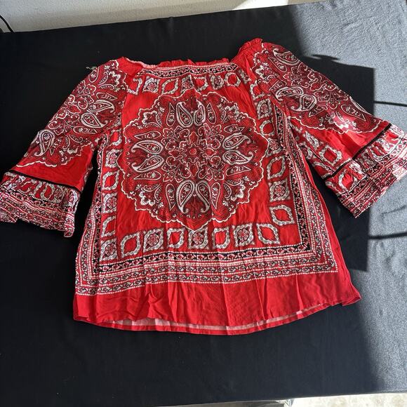 Unique Spectrum Tank Top Bandanna Pattern Red Size Medium - Picture 8 of 8